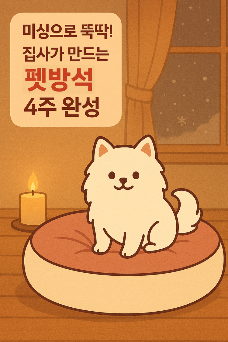 미싱으로 뚝딱! 집사가 만드는 펫방석 4주 완성